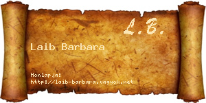 Laib Barbara névjegykártya
